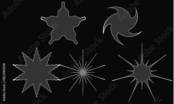 Fototapeta Vector transparent glass design elements.