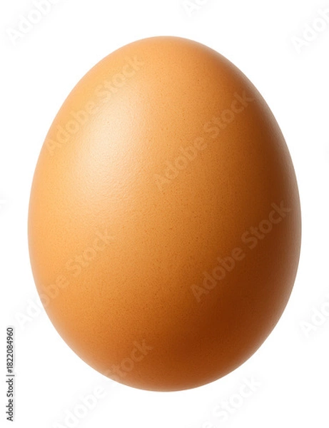 Obraz Smooth, oval brown egg with a small pointed end.