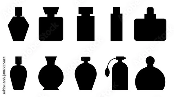 Obraz Set of different shape of perfume bottles