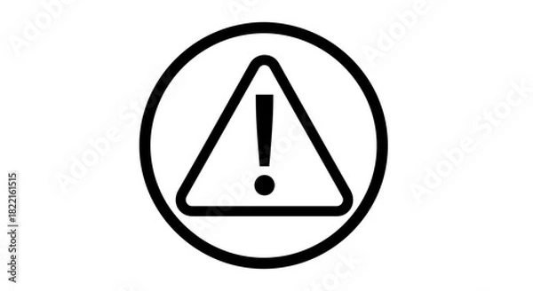 Fototapeta Warning alert hazard exclamation mark in triangle and circle icon