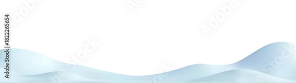 Fototapeta 3d snow ground background. Snowy hill, wavy snowdrift png, winter podium, white mountain border. Vector element illustration for poster, winter greeting card