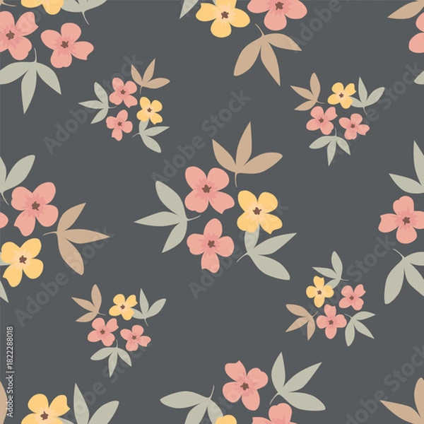 Fototapeta seamless floral pattern