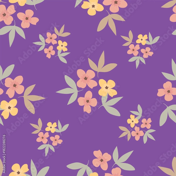 Fototapeta seamless floral pattern