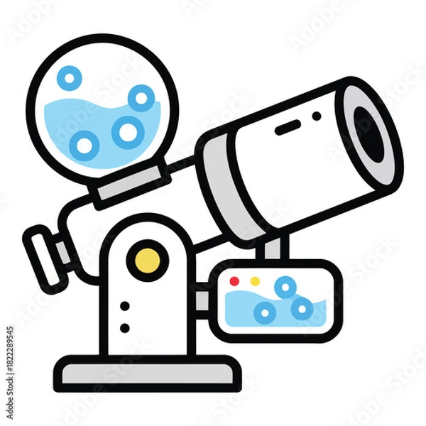 Obraz Science instrument with flask and screen