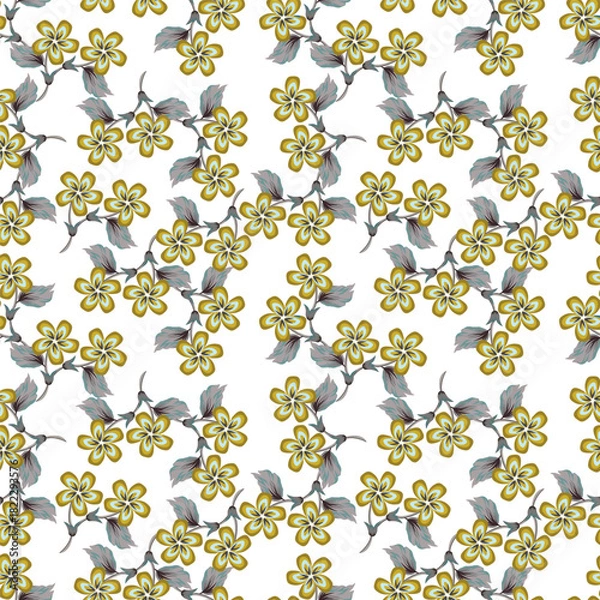 Fototapeta seamless floral pattern