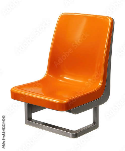 Obraz Plastic subway seat featuring a built-in metal support frame.
