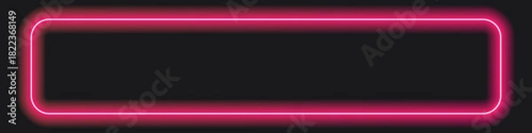 Obraz Bright neon pink rectangular frame featuring a glowing halo effect, perfect for futuristic design elements.