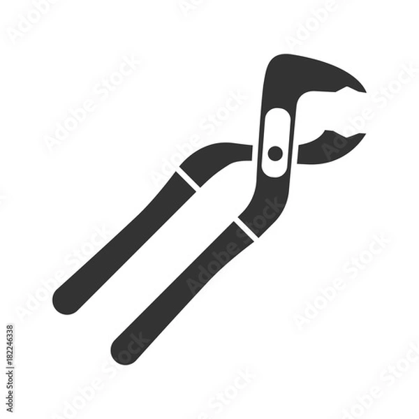 Obraz Tongue and groove pliers glyph icon