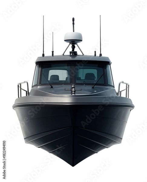 Obraz Patrol boat featuring a sleek prow and streamlined canopy design.