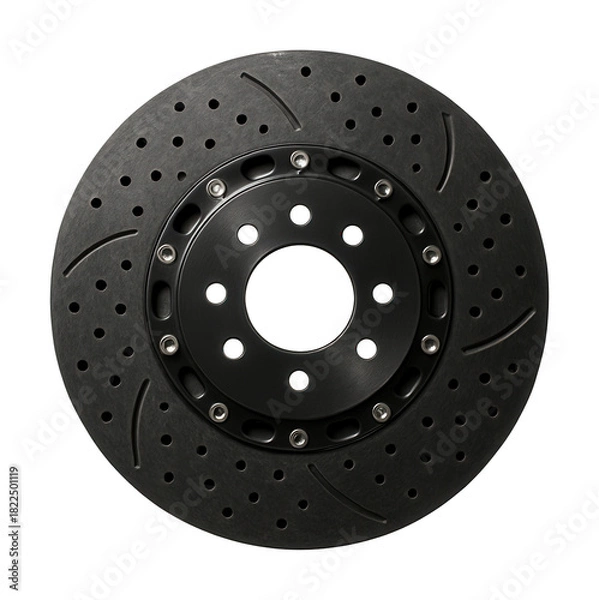 Obraz Lightweight carbon-ceramic brake disc featuring a textured surface.