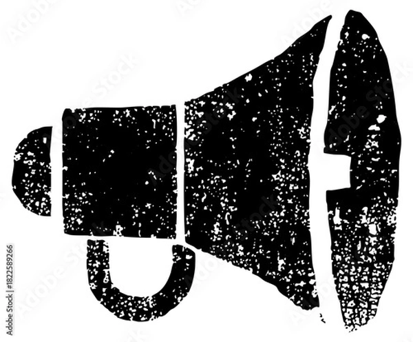 Fototapeta Megaphone Announces News in a Public Forum