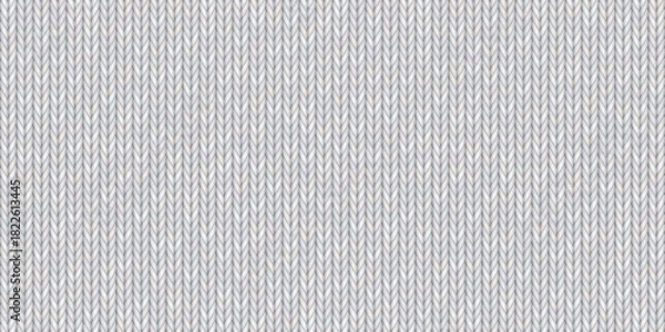 Fototapeta White wool knitting seamless pattern background