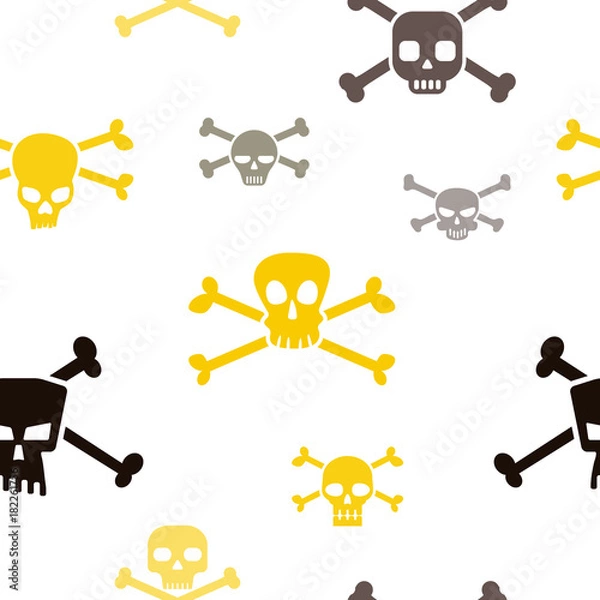 Fototapeta Seamless pattern with skulls for your design