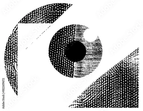 Obraz Camera captures portrait in halftone style