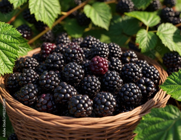 Obraz blackberries in a basket