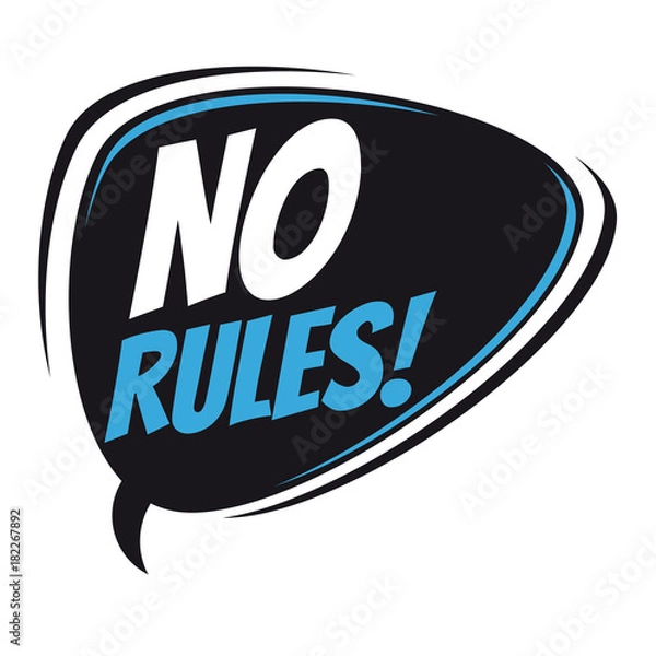 Fototapeta no rules retro speech bubble