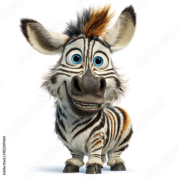 Obraz zebra isolated on white