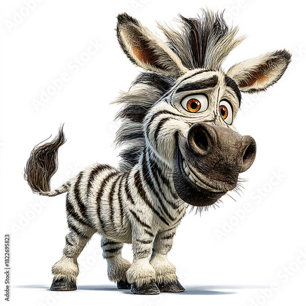 Obraz zebra isolated on white