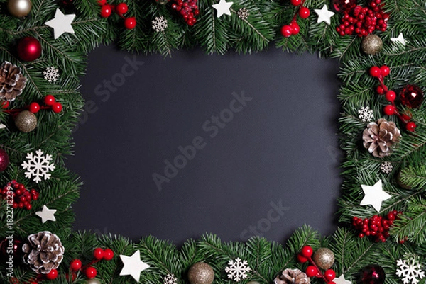 Obraz christmas tree background close up