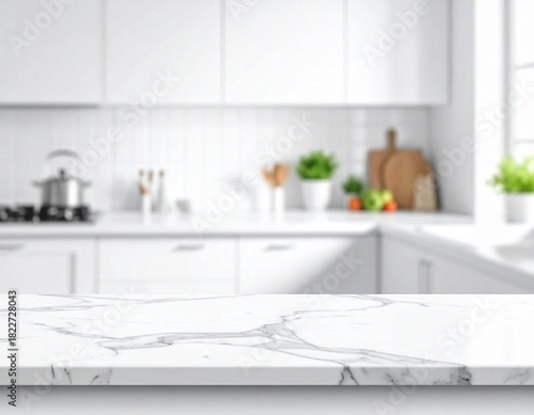 Obraz The Perfect Visual Break White Counter, Soft Blur.