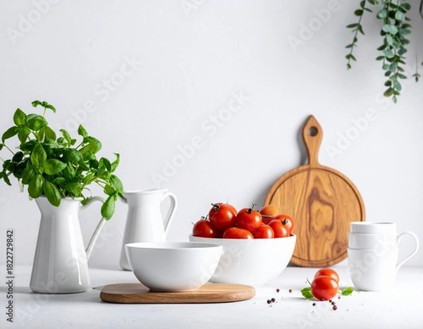 Obraz The Uncluttered Focus White Countertop.