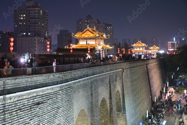 Obraz 중국 시안 성벽