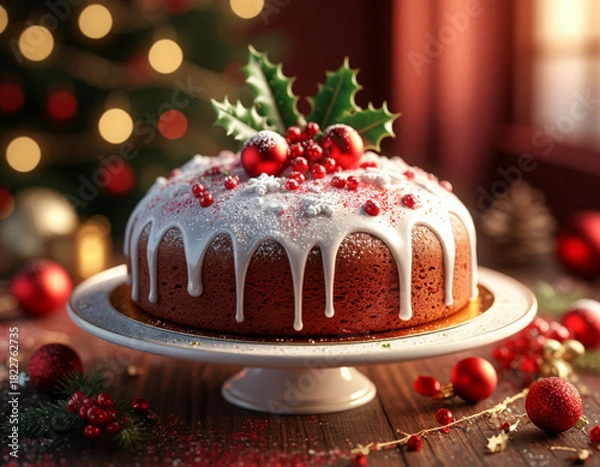 Obraz chocolate cake on a plate