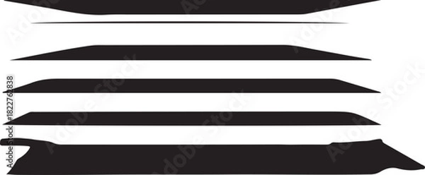 Fototapeta Set of simple banner shapes for text or message under vector illustration