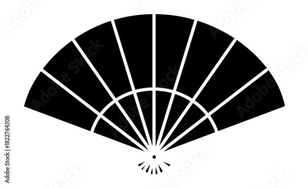 Obraz 折りたたみ扇子のイラストアイコン素材