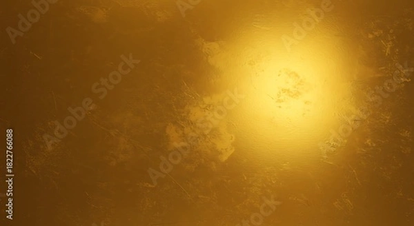 Fototapeta Glowing golden background features faint cloud-like shapes and light textures with a bright central orb
