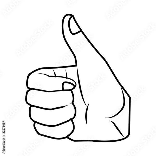 Fototapeta Like hand symbol pop art