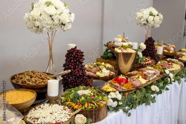 Obraz Charcuterie wedding buffet table