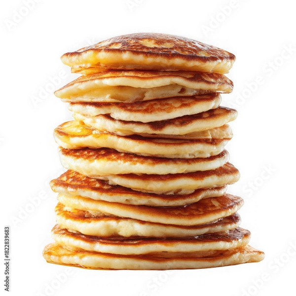 Fototapeta Stack of pancakes on white background
