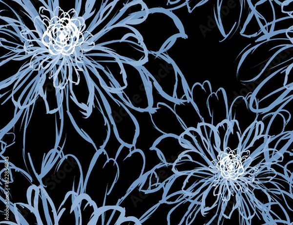 Obraz Seamless flower pattern. Abstract pattern. Textile print pattern