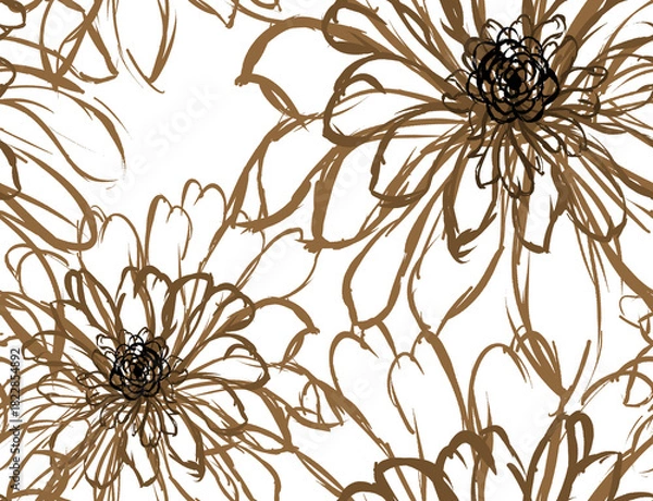 Obraz Seamless flower pattern. Abstract pattern. Textile print pattern