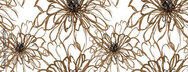 Obraz Seamless flower pattern. Abstract pattern. Textile print pattern