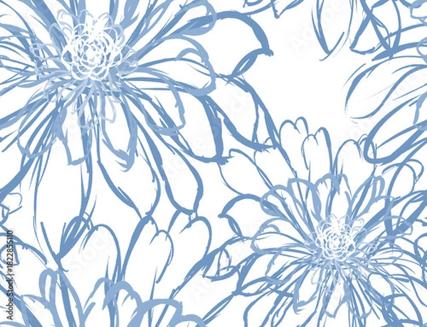 Obraz Seamless flower pattern. Abstract pattern. Textile print pattern