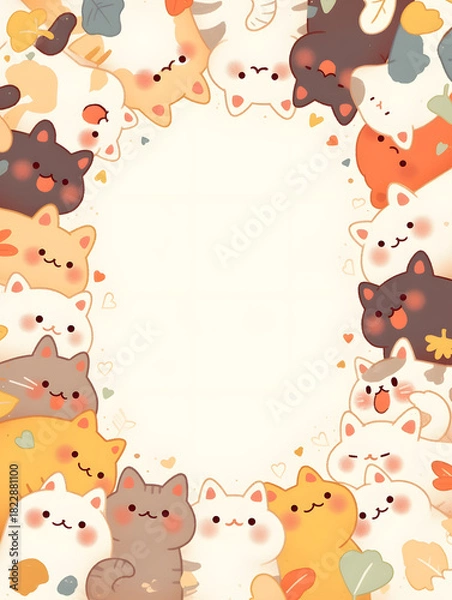 Obraz frame with cats