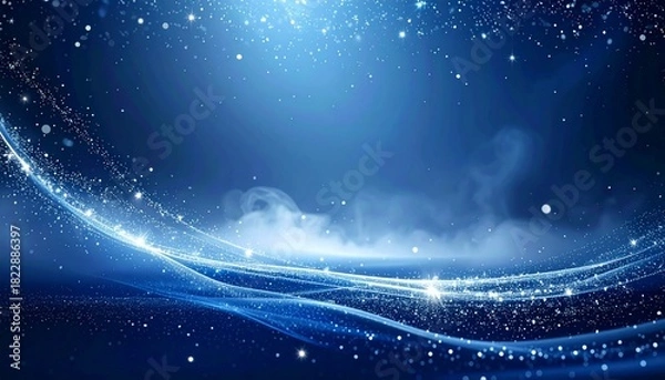 Fototapeta Celestial Aurora A Cosmic Dance of Light and Shadow, Unveiling Nature's Splendor in a Night Scene