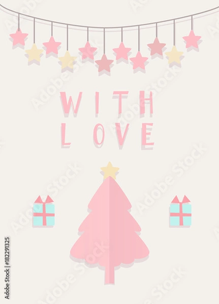 Obraz Hand drawn cute card with wishes love .