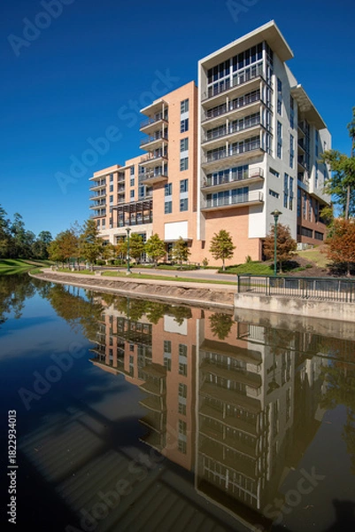 Fototapeta The Waterway and the surrounding area in The Woodlands, Texas