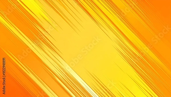 Fototapeta Abstract yellow-orange background with dynamic diagonal streaks, light gradient