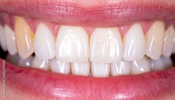 Obraz Perfect teeth smiling with clean and healthy.