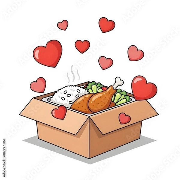 Obraz heart shaped box with sweets