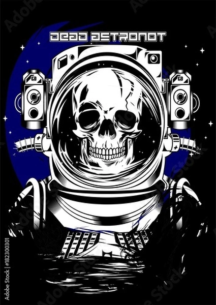Fototapeta a zombie astraunaut in space