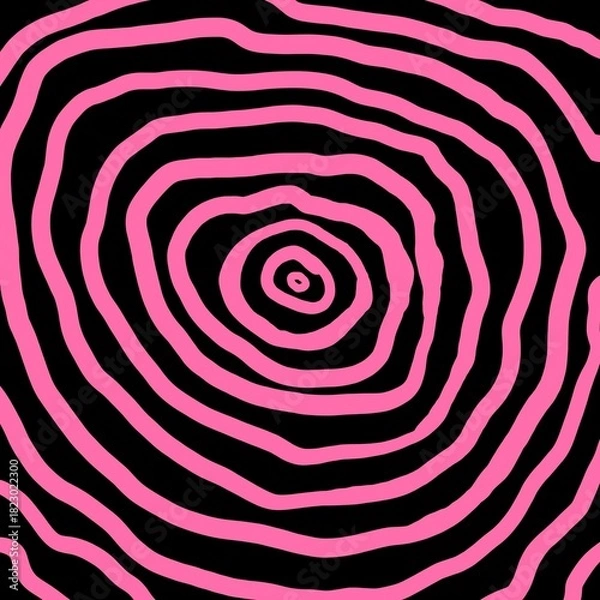Obraz Hypnotic pink circle, drawing the eye to the center with its striking contrast and repetitive rhythm.