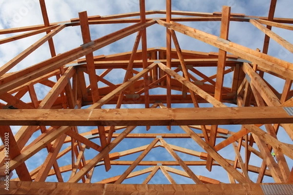 Obraz Erstellung eines Dachstuhles