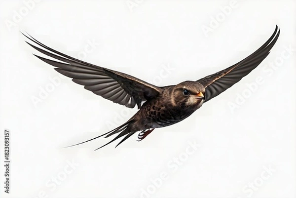 Obraz 
Swift Bird Isolated on White Background, closeup 