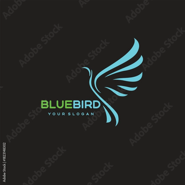 Fototapeta abstract bird logo