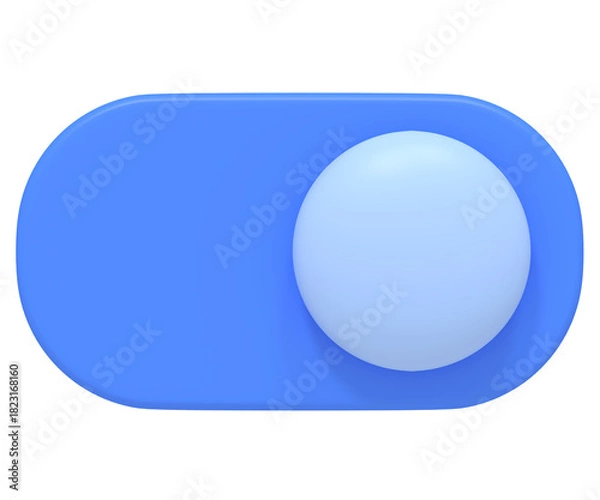 Obraz 3D Toggle Switch on Icon Blue